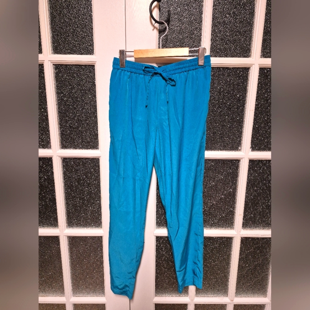 *FREE With Purchase Joe Fresh Blue Satin Polyester Pants Bohemian  sleepwear